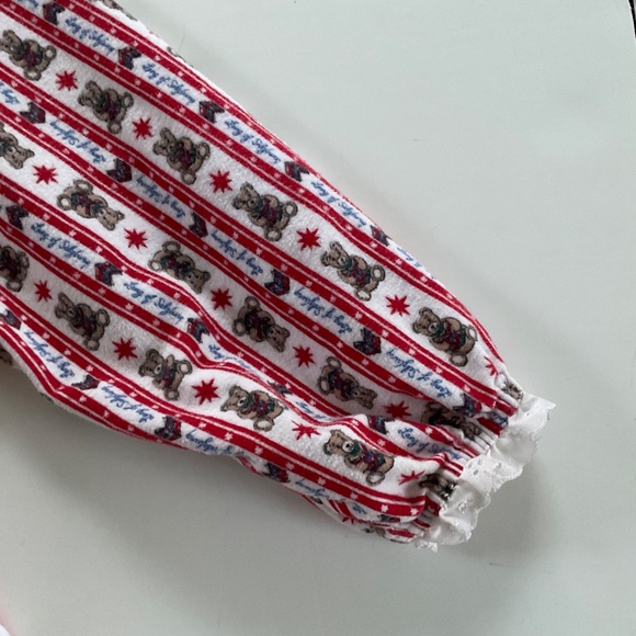 Lanz of Salzburg Flannel Teddy Bear Nightgown Sz M Grannycore Winter Novelty Vtg - Picture 12 of 14